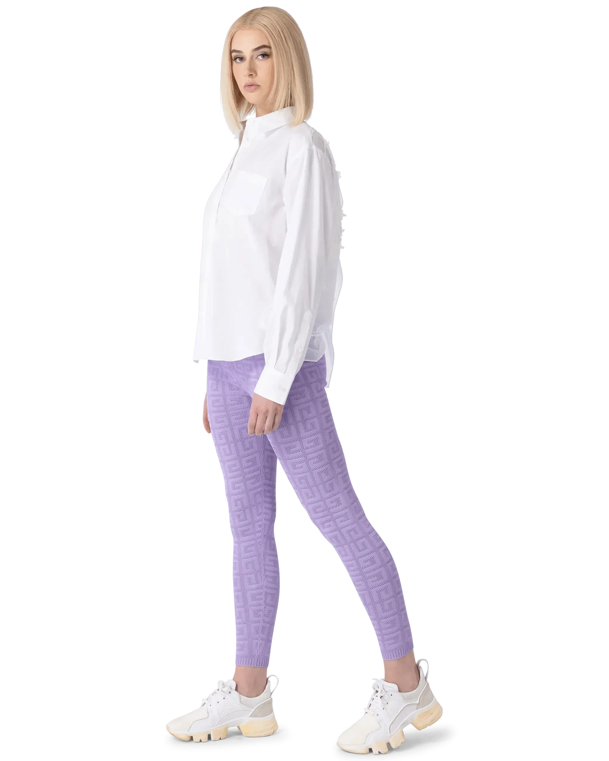 Sheer Split Back Shirt