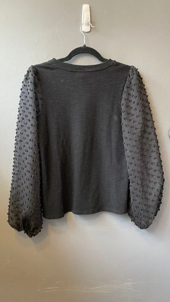 Sheer Swiss Dot Sleeve Top