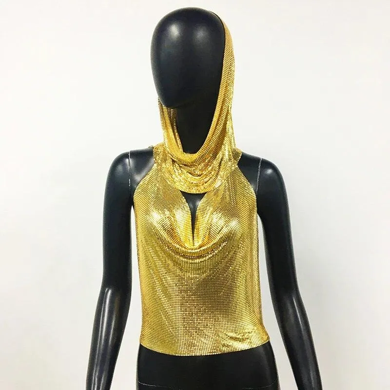 Shiny Metallic Sequin Top