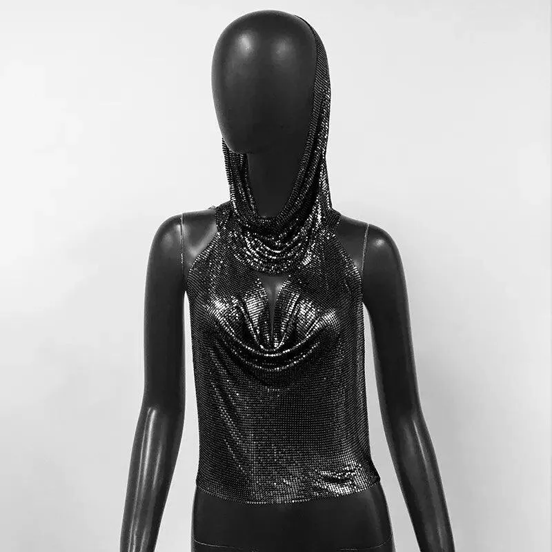 Shiny Metallic Sequin Top