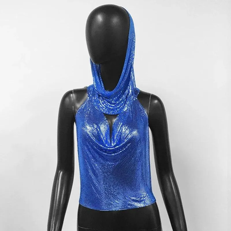 Shiny Metallic Sequin Top