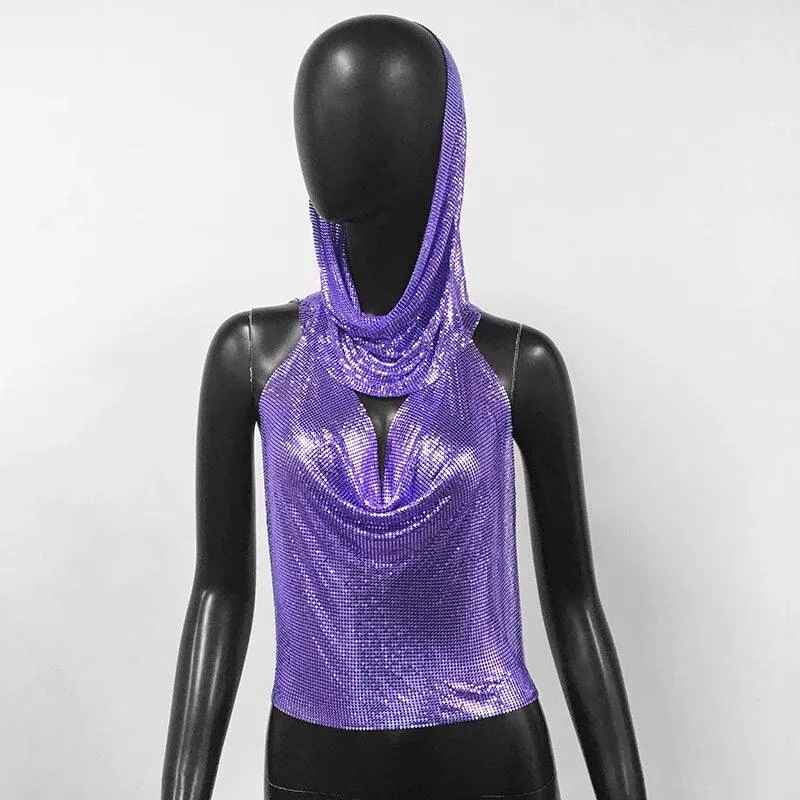 Shiny Metallic Sequin Top