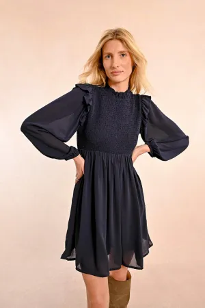 SHORT SMOCKED DRESS
