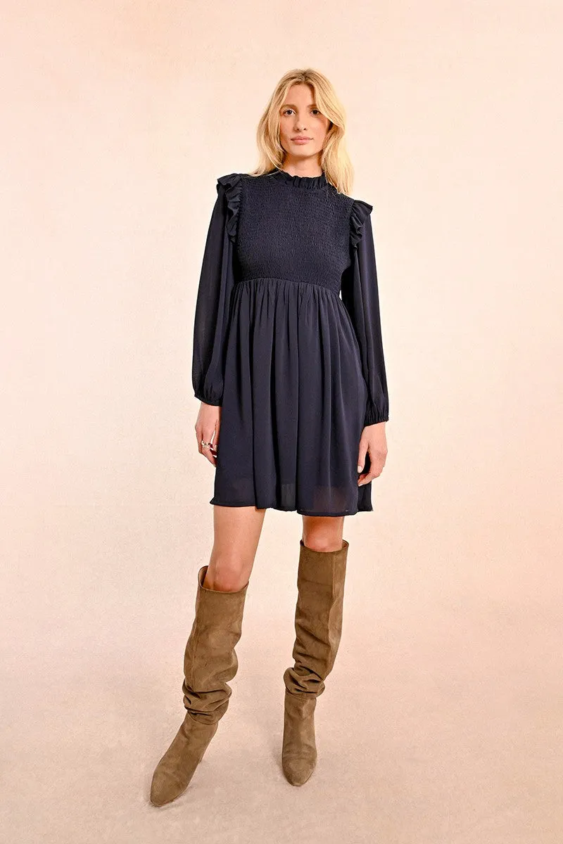 SHORT SMOCKED DRESS