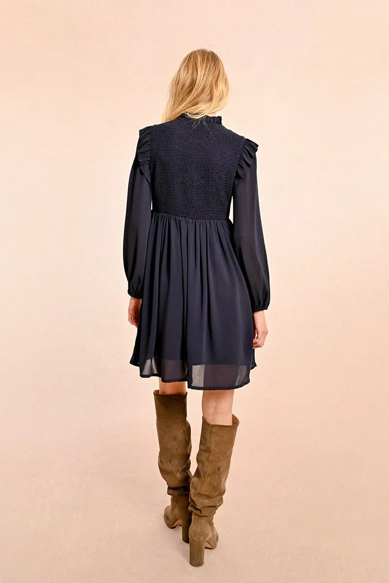 SHORT SMOCKED DRESS