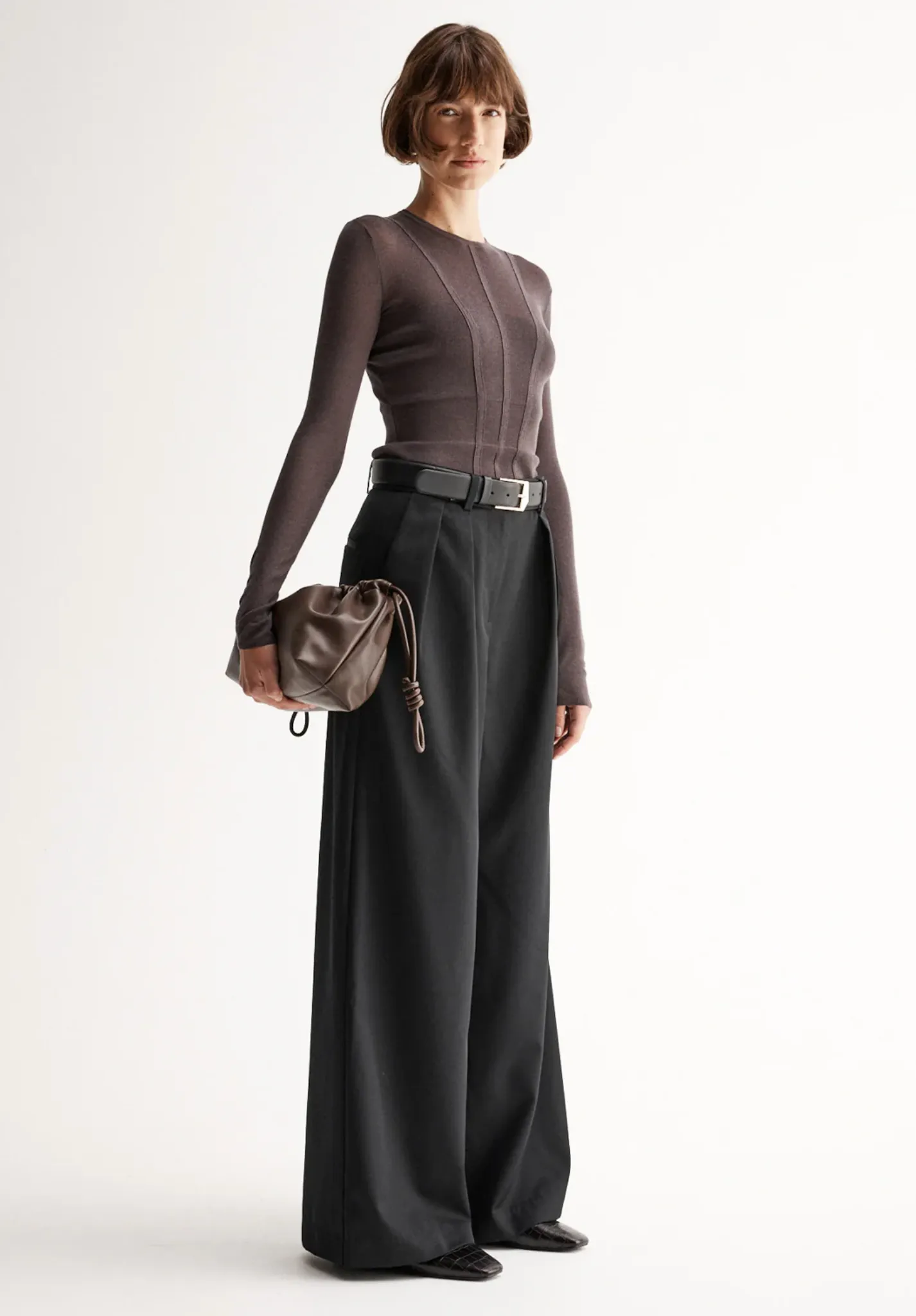 SILIA Knit Top | CHOCOLATE