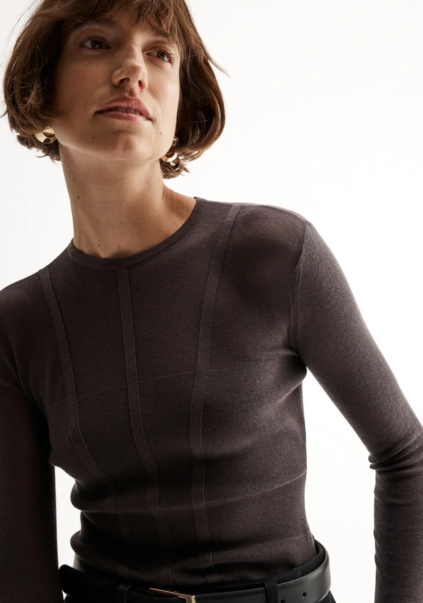 SILIA Knit Top | CHOCOLATE