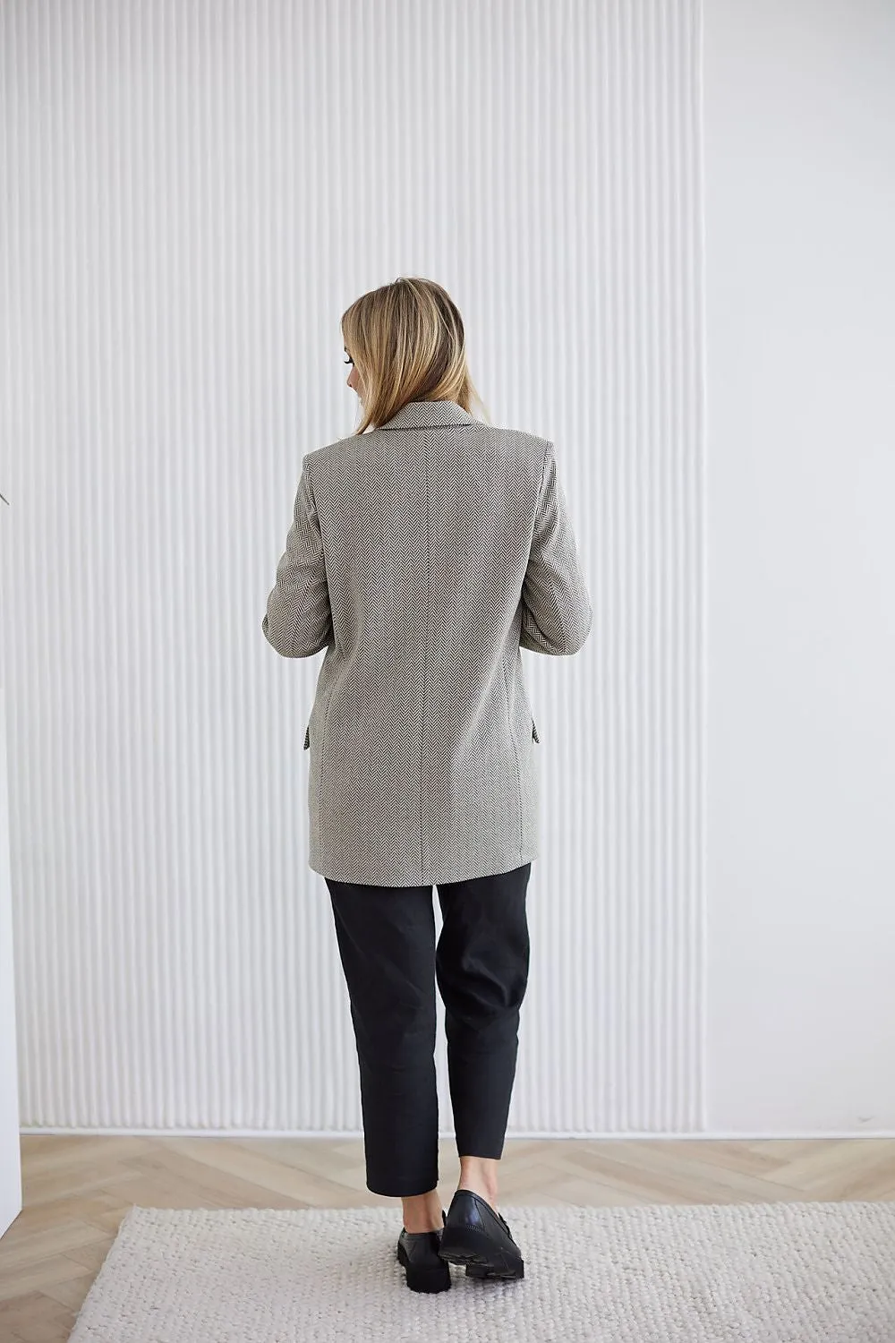 Silver Lurex Jacquard Knit Jacket