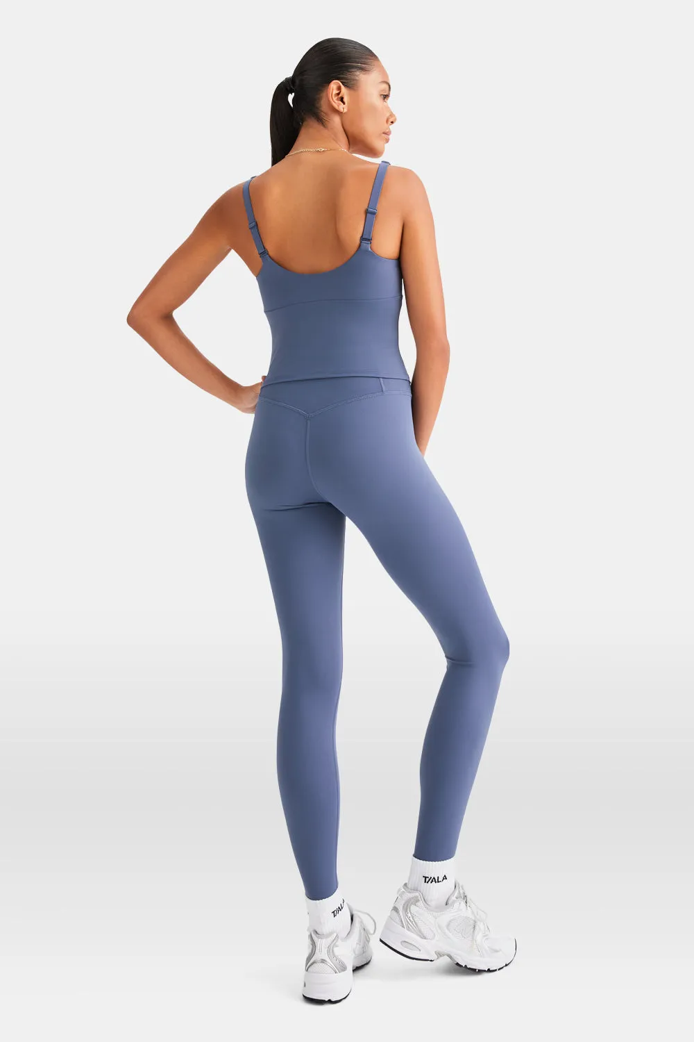 SKINLUXE BUILT-IN SUPPORT SCOOP NECK VEST - VINTAGE BLUE