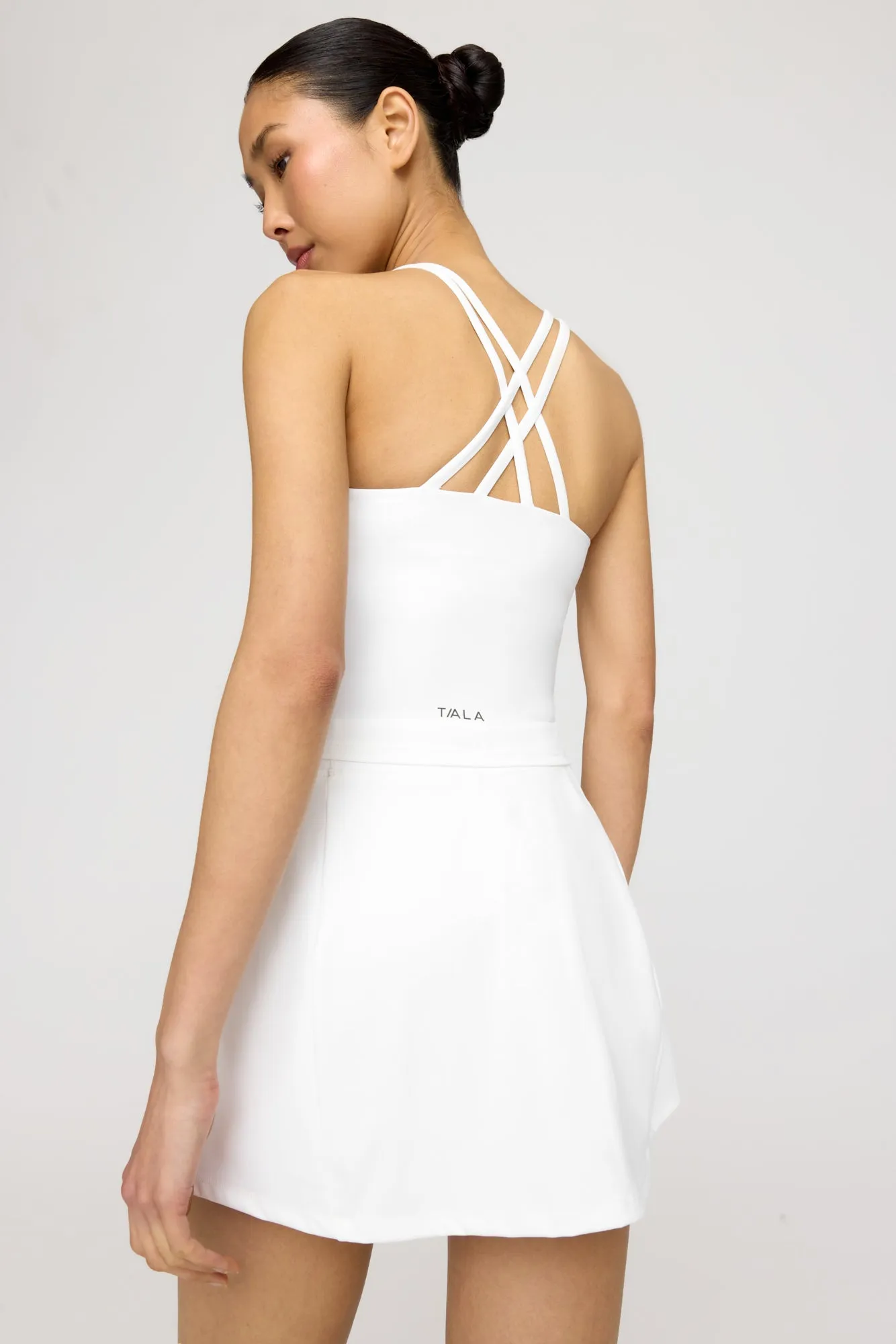 SKINLUXE BUILT-IN SUPPORT STRAPPY BACK CAMI TOP - COCONUT MILK
