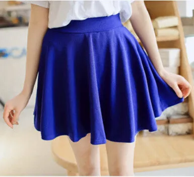 Skirts safty mini skirt women's spring summer high waist pleated short skirt