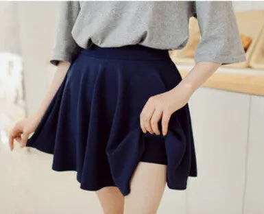 Skirts safty mini skirt women's spring summer high waist pleated short skirt