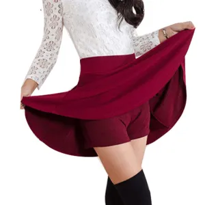 Skirts safty mini skirt women's spring summer high waist pleated short skirt