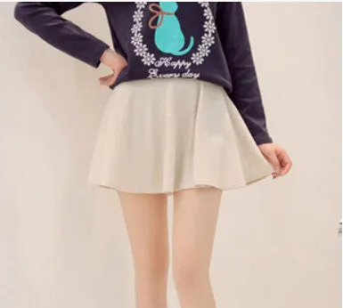 Skirts safty mini skirt women's spring summer high waist pleated short skirt