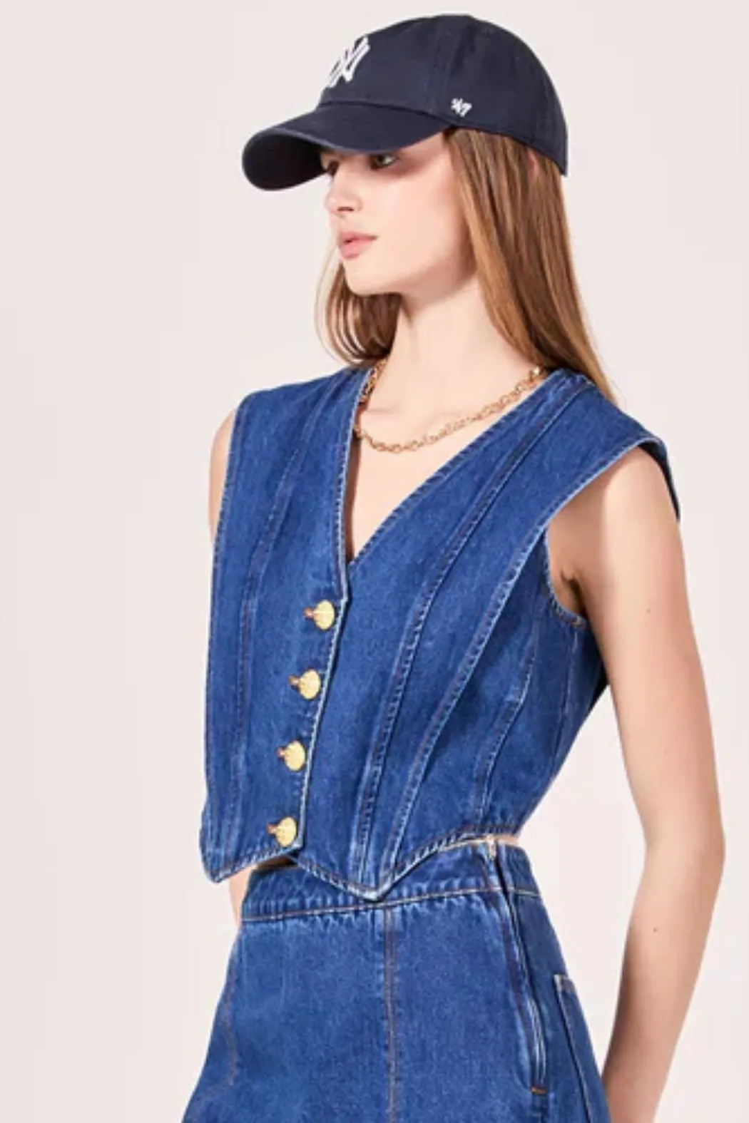 Sleeveless Denim Vest