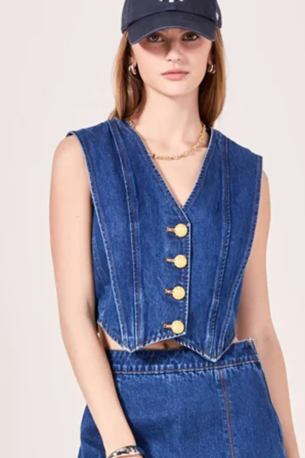 Sleeveless Denim Vest