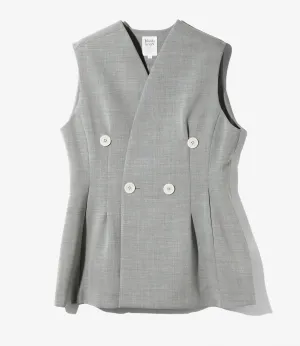 Sleeveless Jacket - Muslin