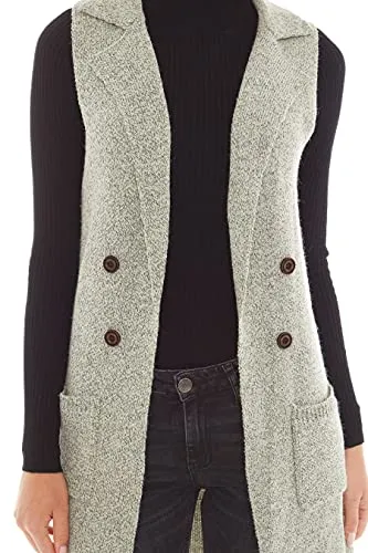 Sleeveless Long Sweater Vest