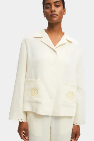 Sofia Linen Embroidered Shirt