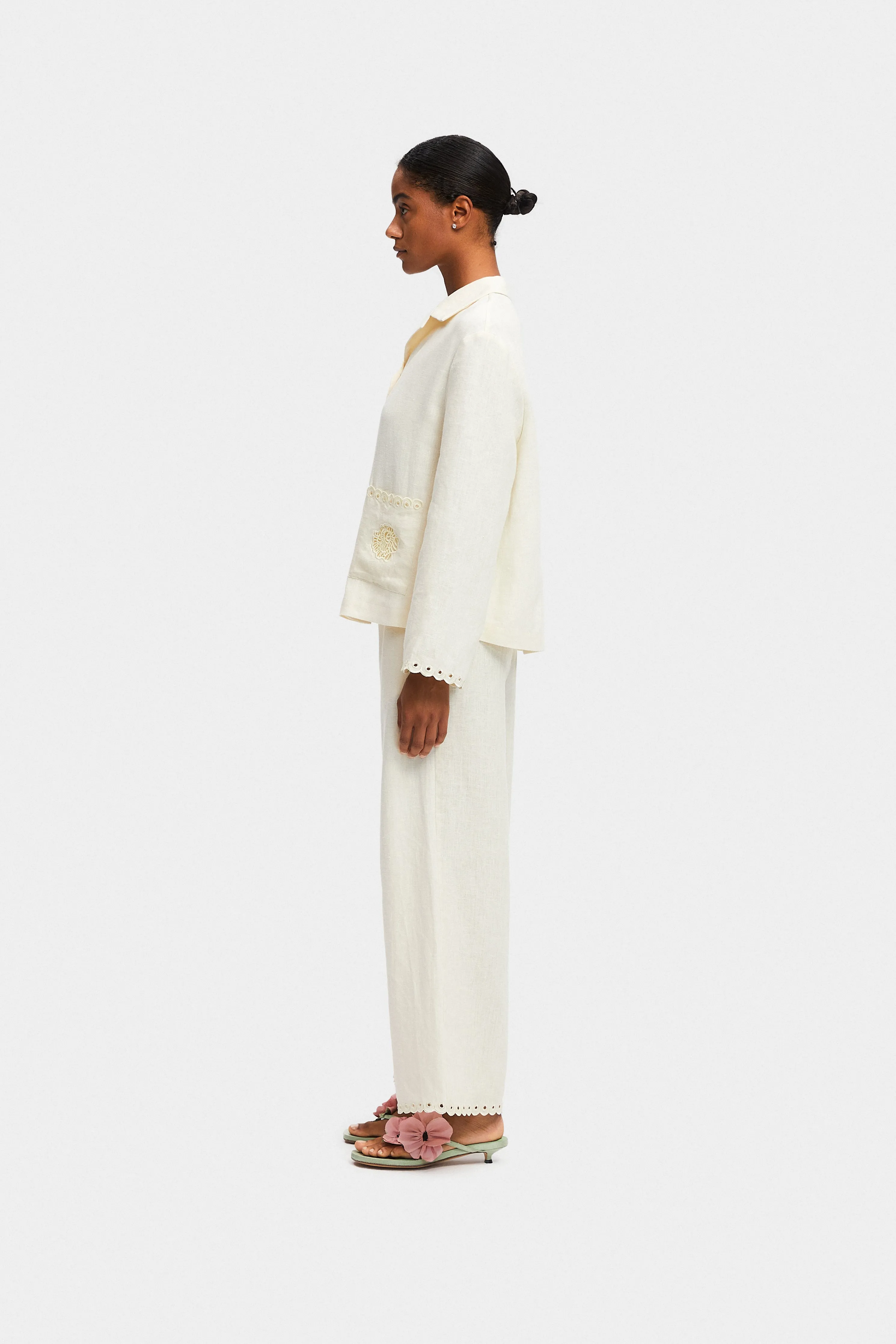 Sofia Linen Embroidered Shirt
