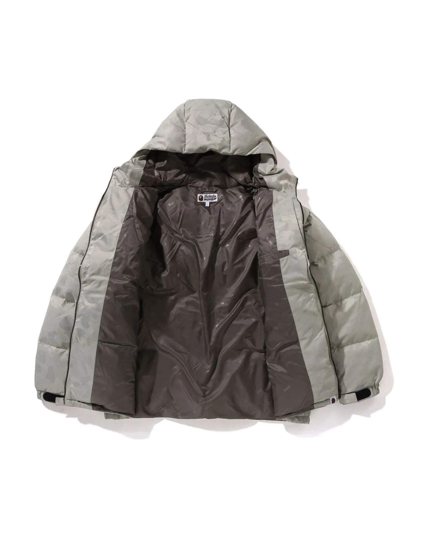 Solid Camo Jacquard Down Jacket