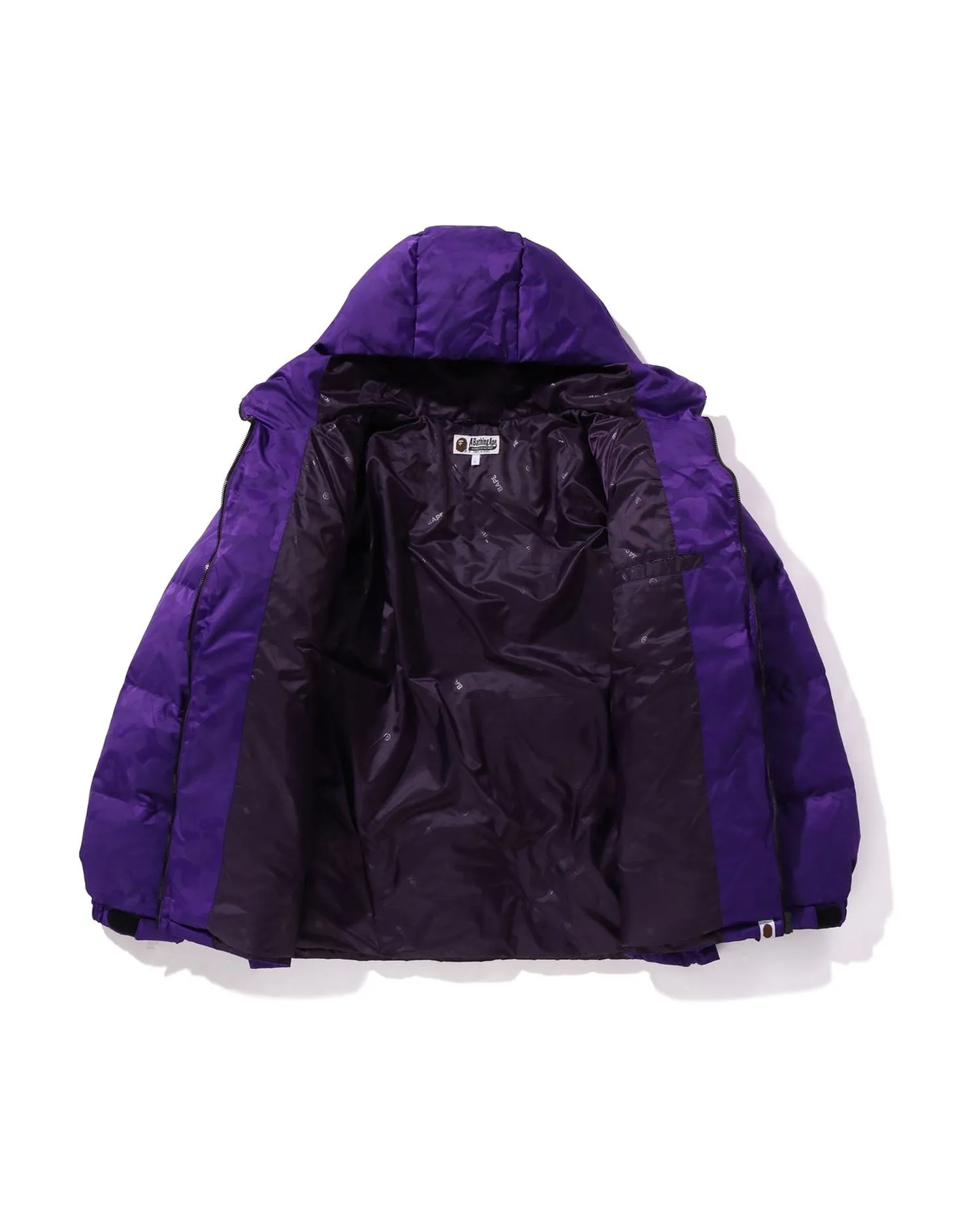 Solid Camo Jacquard Down Jacket