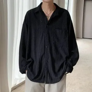 Sophisticated Black Button-Up Shirt for Casual and Formal Occasions
