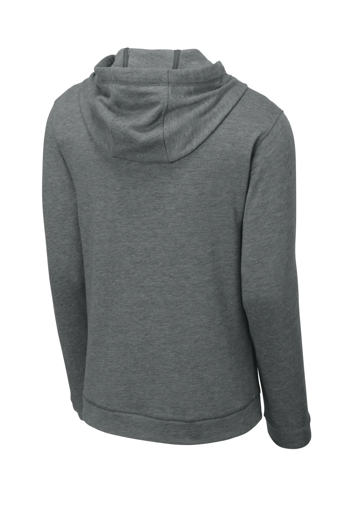 Sport-Tek  PosiCharge  Tri-Blend Wicking Fleece Hooded Pullover. ST296 Dark Grey Heather