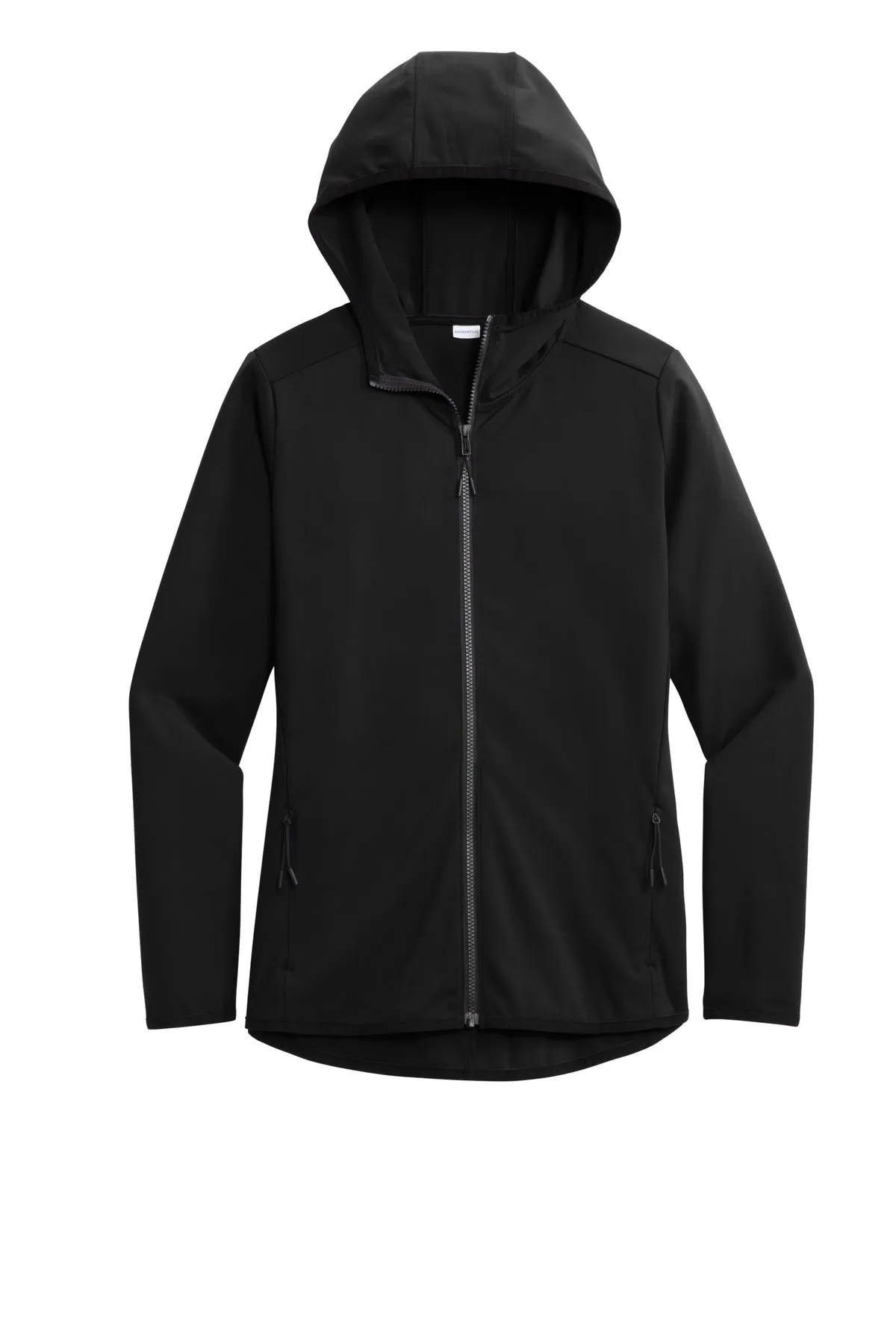 Sport-Tek Women's Circuit Hooded Full-Zip LST870 Deep Black