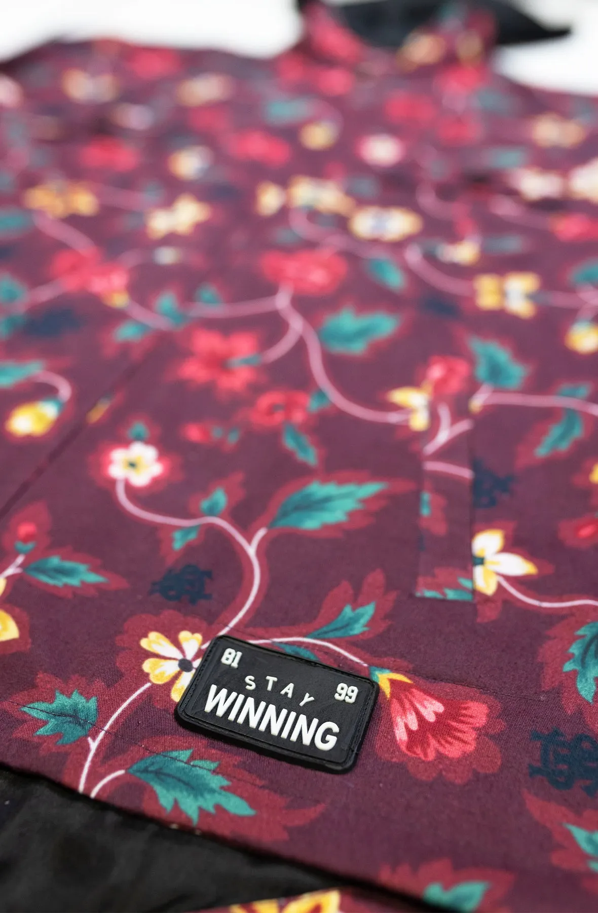 Stay Winning Maroon Floral Jacket Hoodie