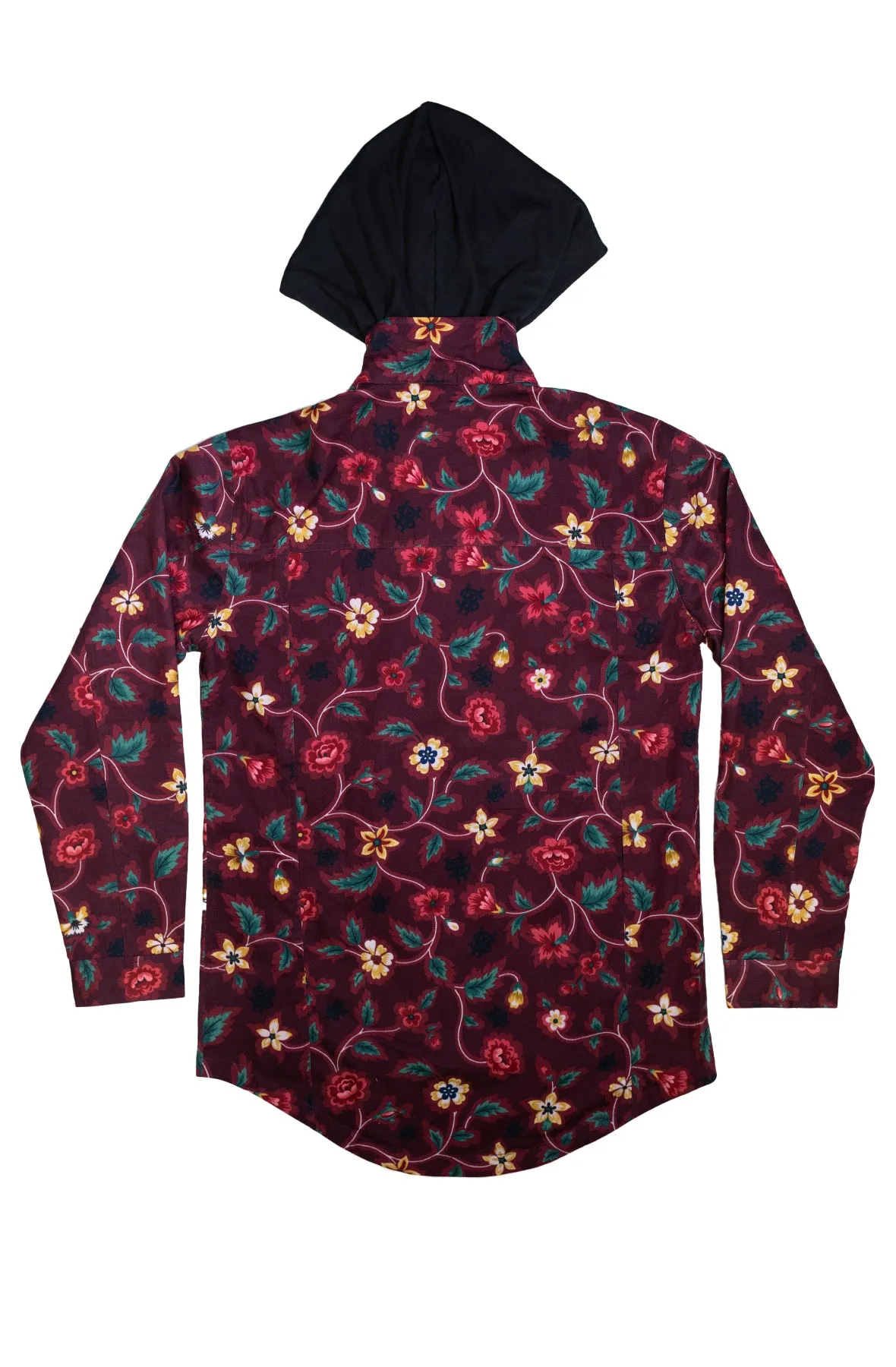 Stay Winning Maroon Floral Jacket Hoodie