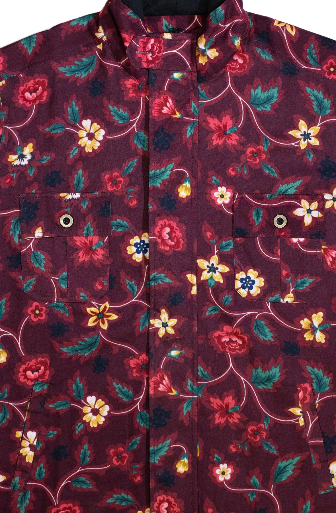 Stay Winning Maroon Floral Jacket Hoodie
