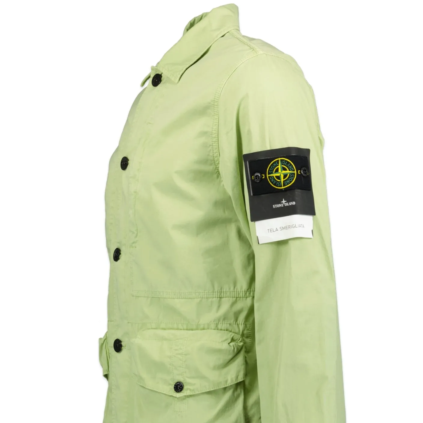 STONE ISLANDButton-Up Overshirt Jacket Mint Green
