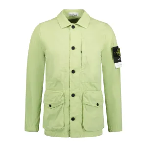STONE ISLANDButton-Up Overshirt Jacket Mint Green