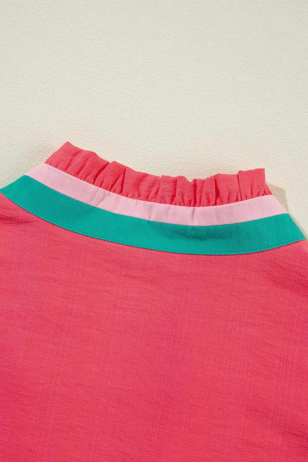 Stripe Watermelon Short Sleeve Blouse