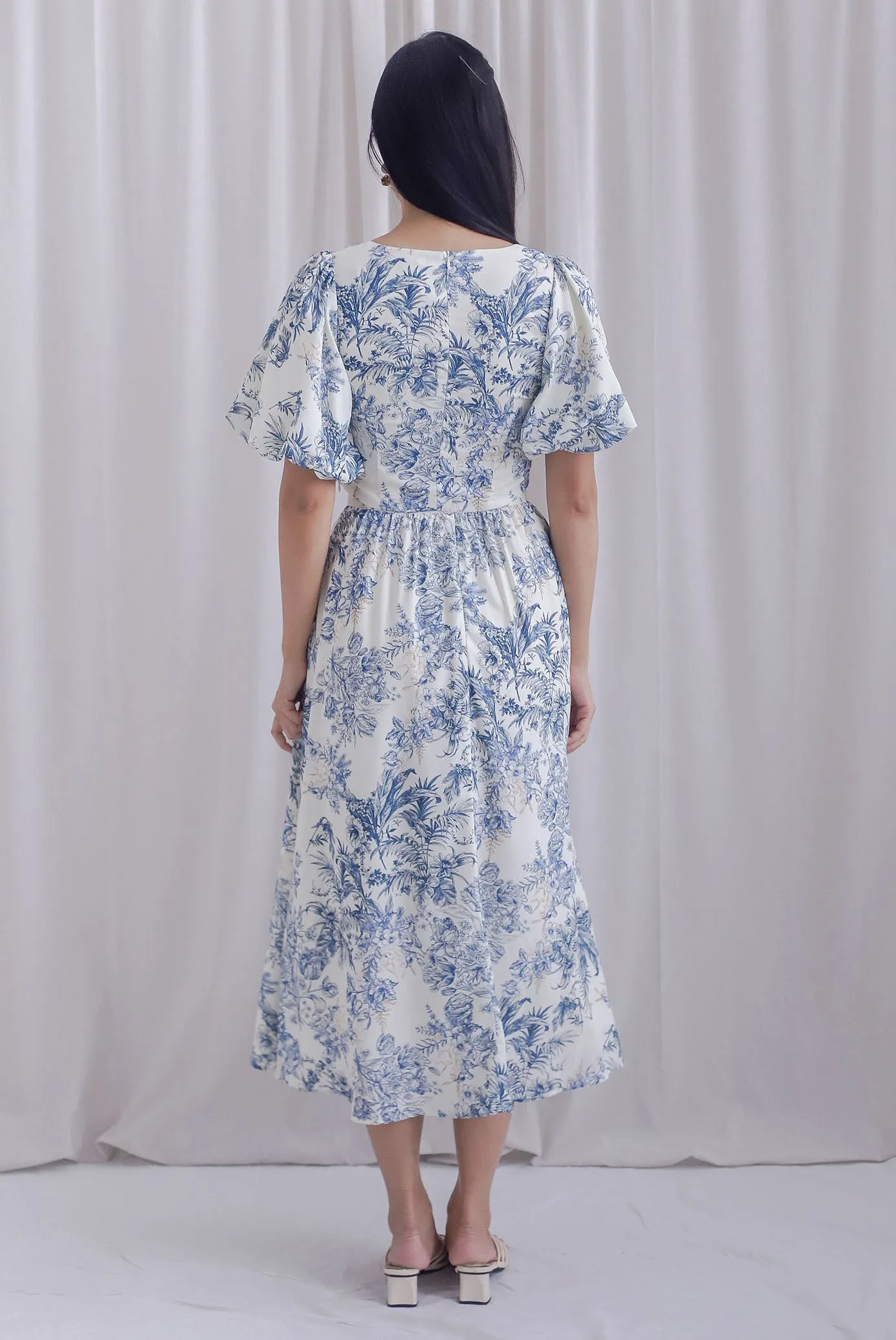 TDC Eden Chinoiserie Puffy Sleeve Top