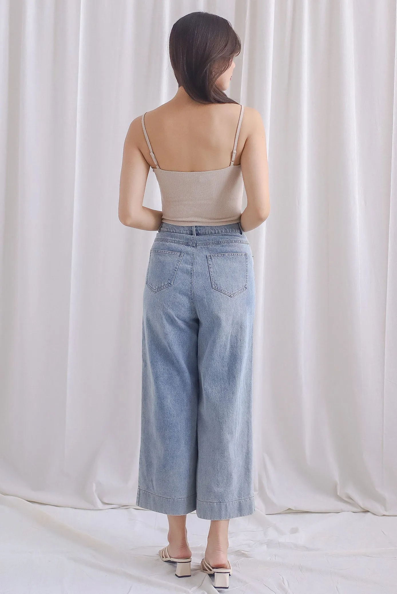 TDC Emberlyn Padded Bralet Crop Top In Ecru