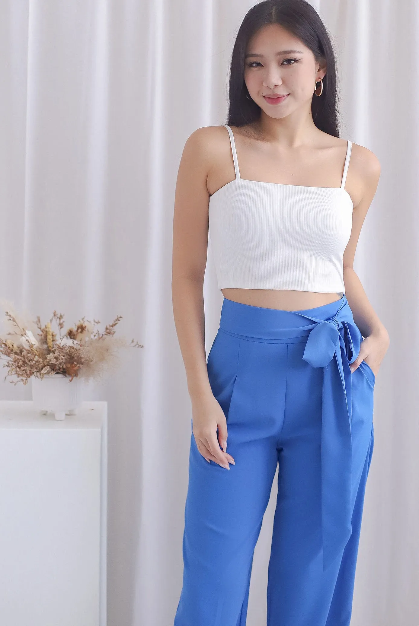 TDC Emberlyn Padded Bralet Crop Top In White