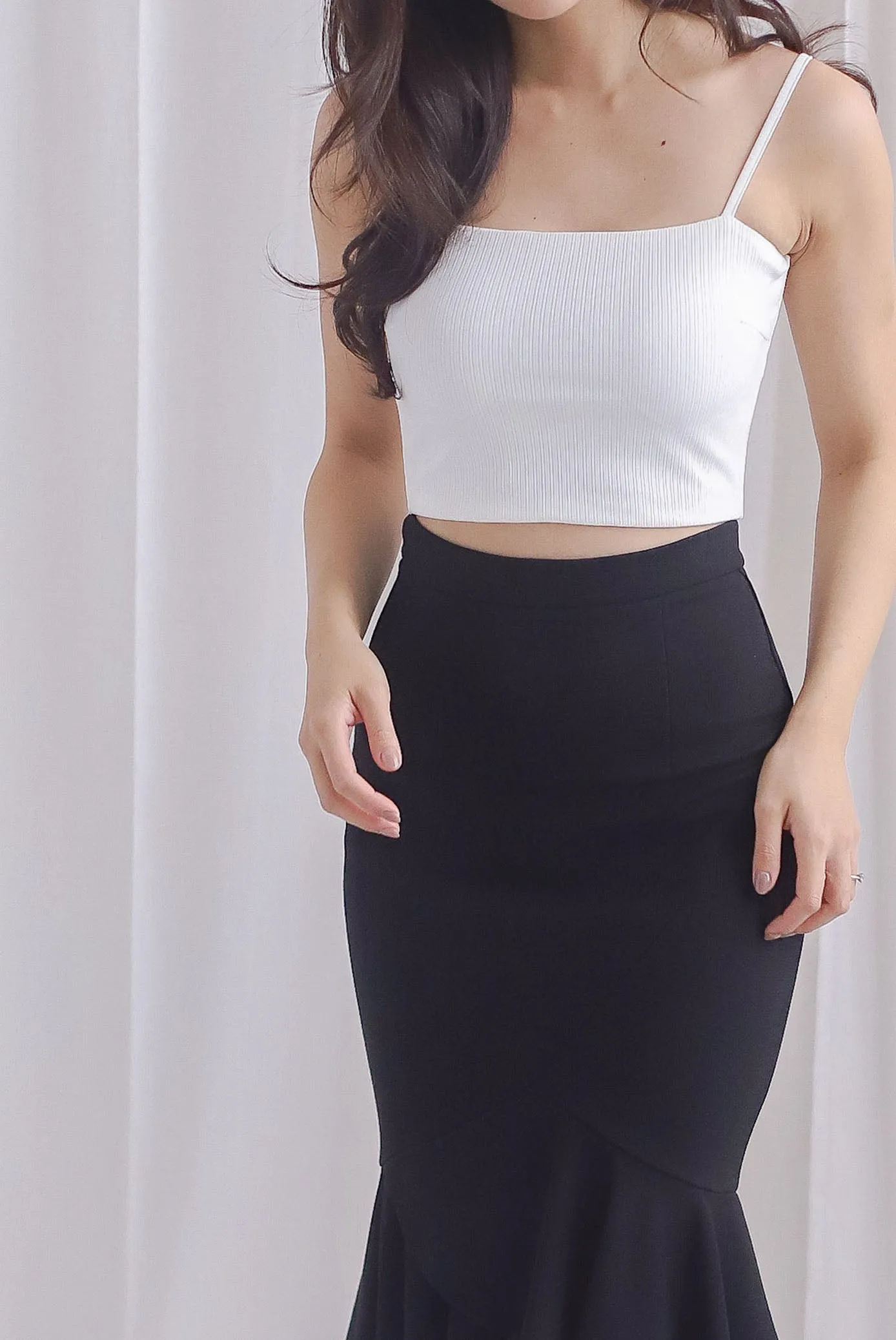 TDC Emberlyn Padded Bralet Crop Top In White