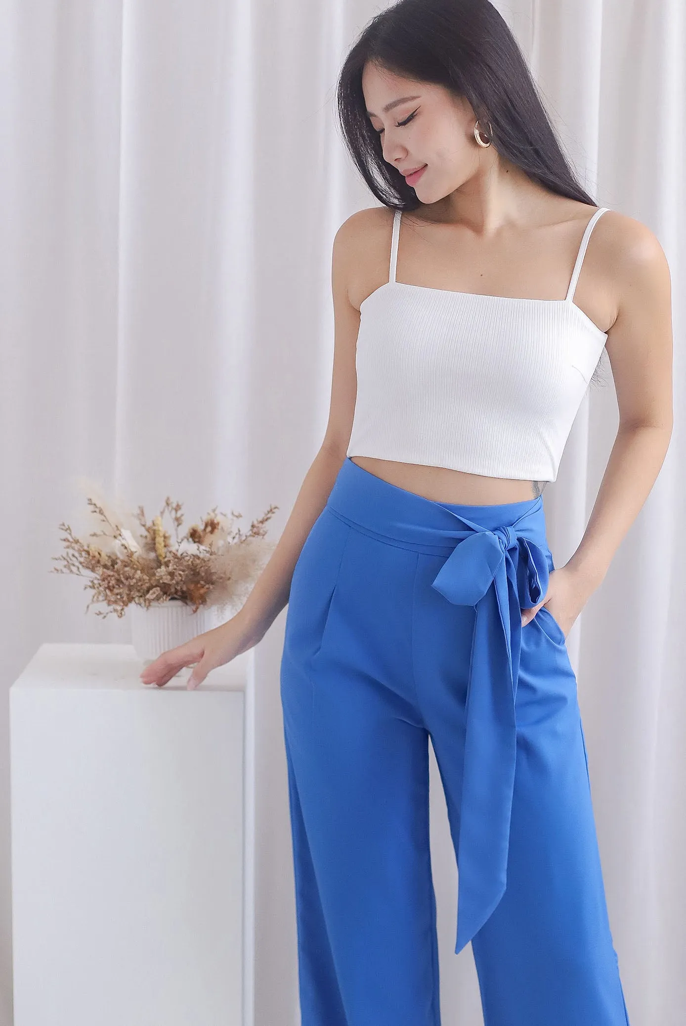 TDC Emberlyn Padded Bralet Crop Top In White