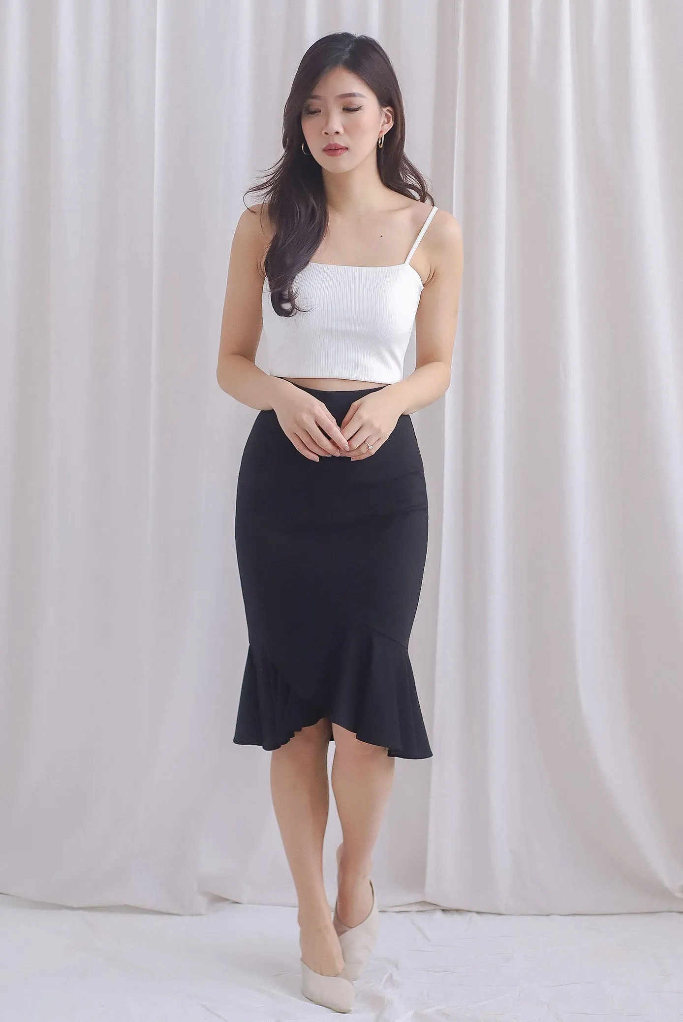 TDC Emberlyn Padded Bralet Crop Top In White