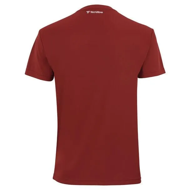 Tecnifibre Mens Team Tech Badminton T-Shirt - Cardinal