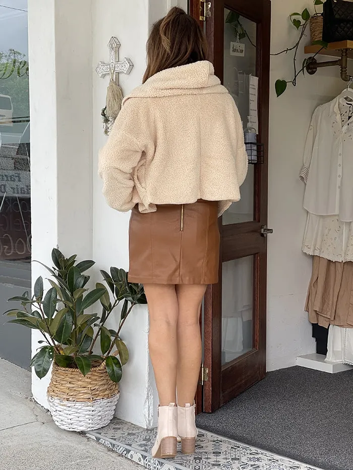 Teddy Hood Jacket - Cream
