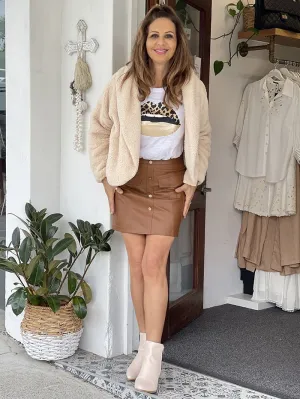 Teddy Hood Jacket - Cream