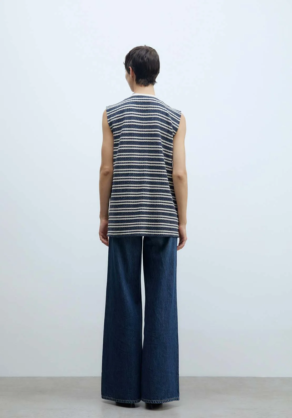 Textured Waistcoat - Navy