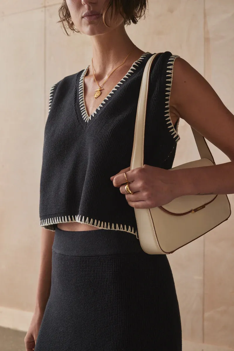 The Bronwynne Knit Vest - Black