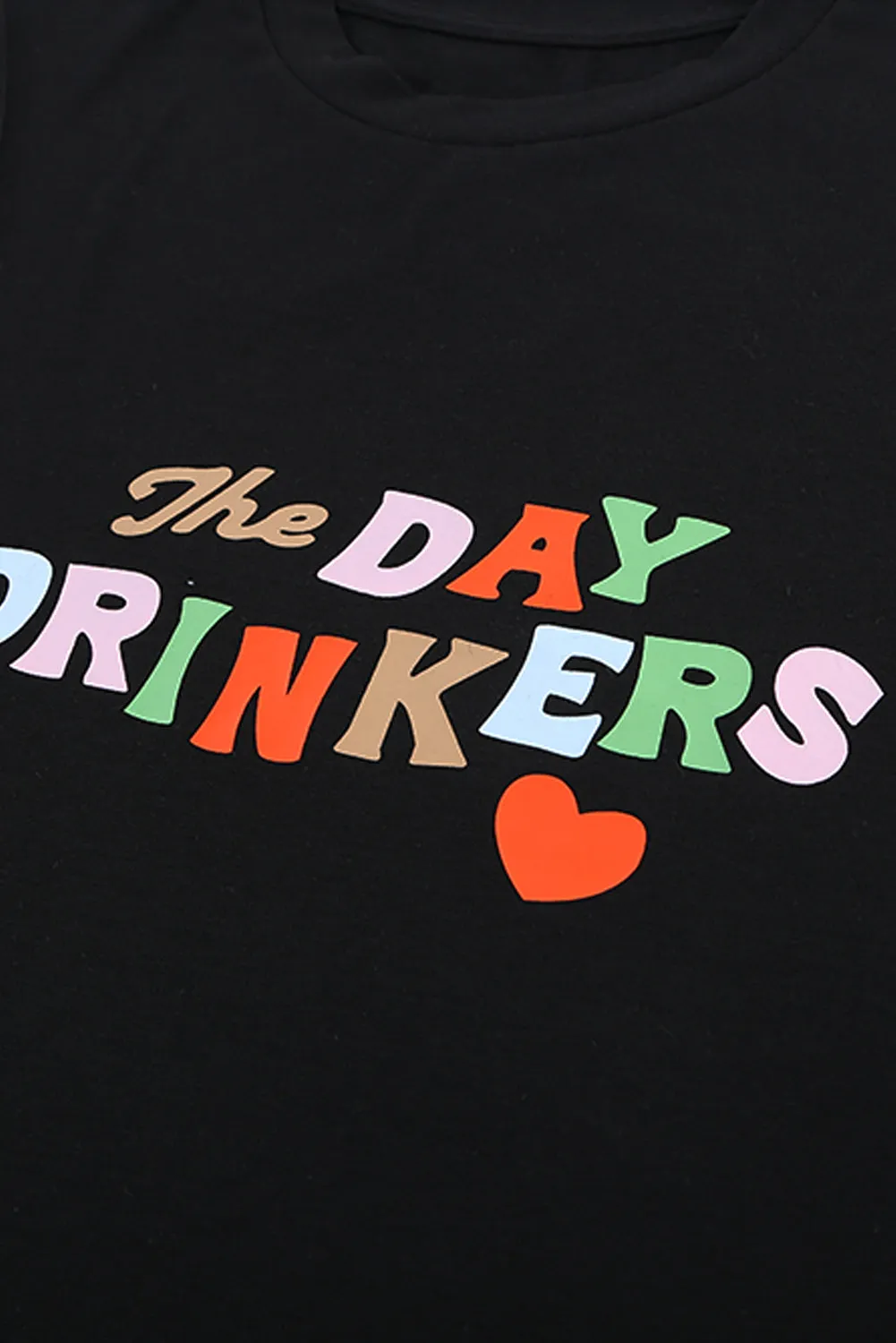 The DAY DRINKERS Letters Print Tank Top