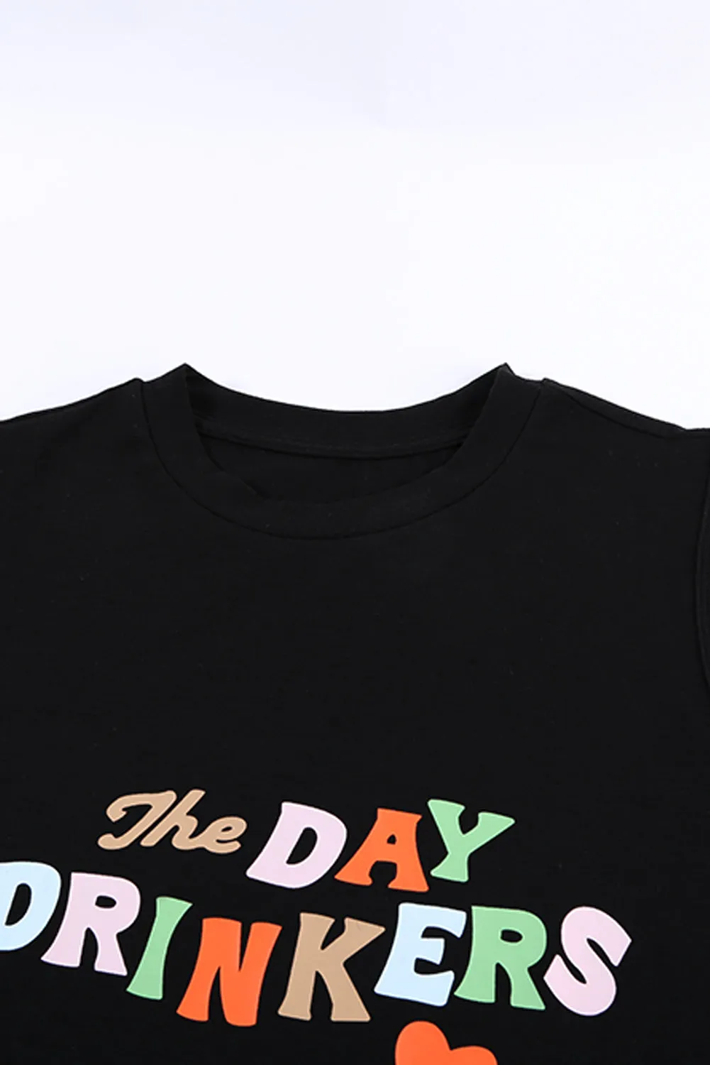 The DAY DRINKERS Letters Print Tank Top