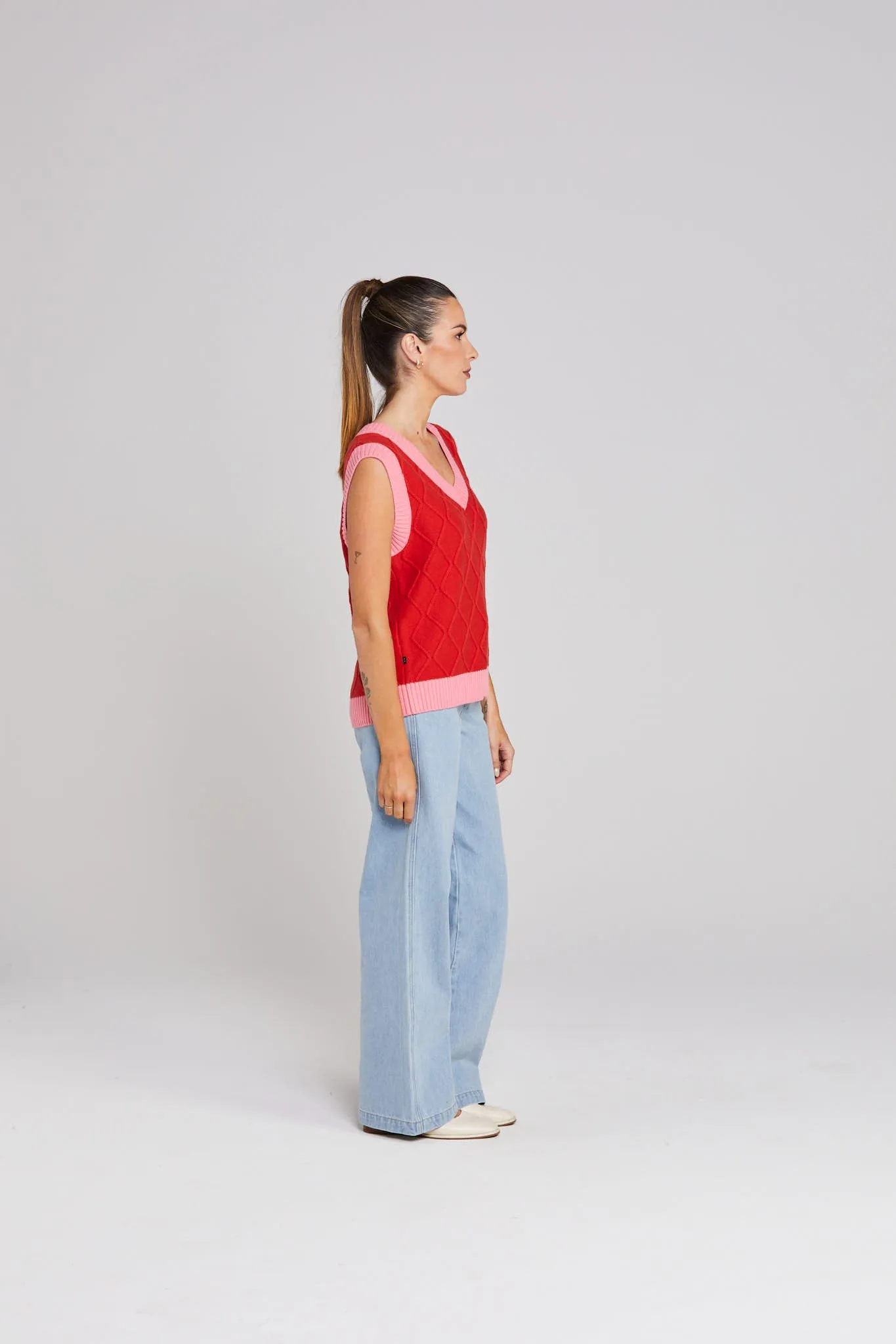 Thing Thing Shackle Vest | Pink Lipstick