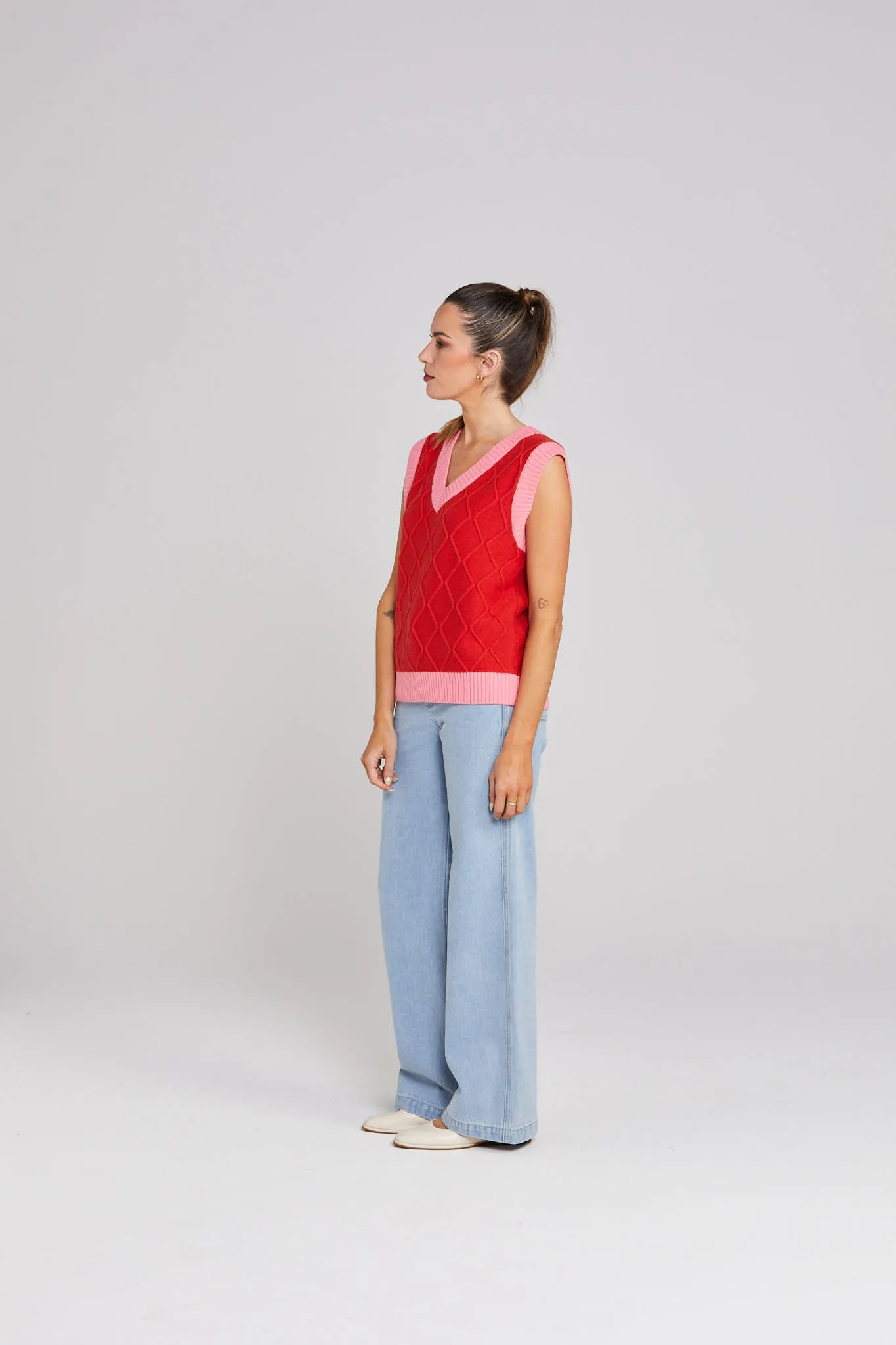 Thing Thing Shackle Vest | Pink Lipstick